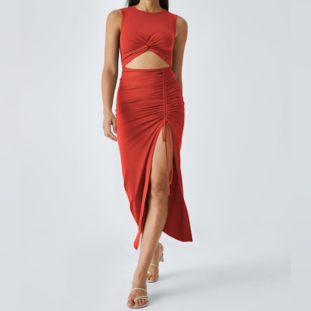 Halara bodycon dress, brand new, RED